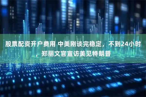 股票配资开户费用 中美刚谈完稳定，不到24小时，郑丽文官宣访美见特朗普